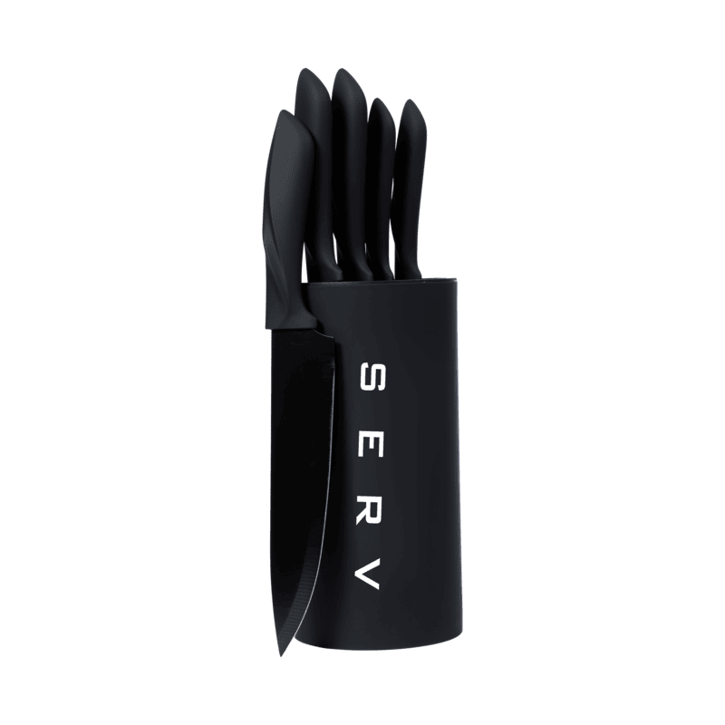 6pc Knife and Crock Set - 1 6pc Knife and Crock Set - 1