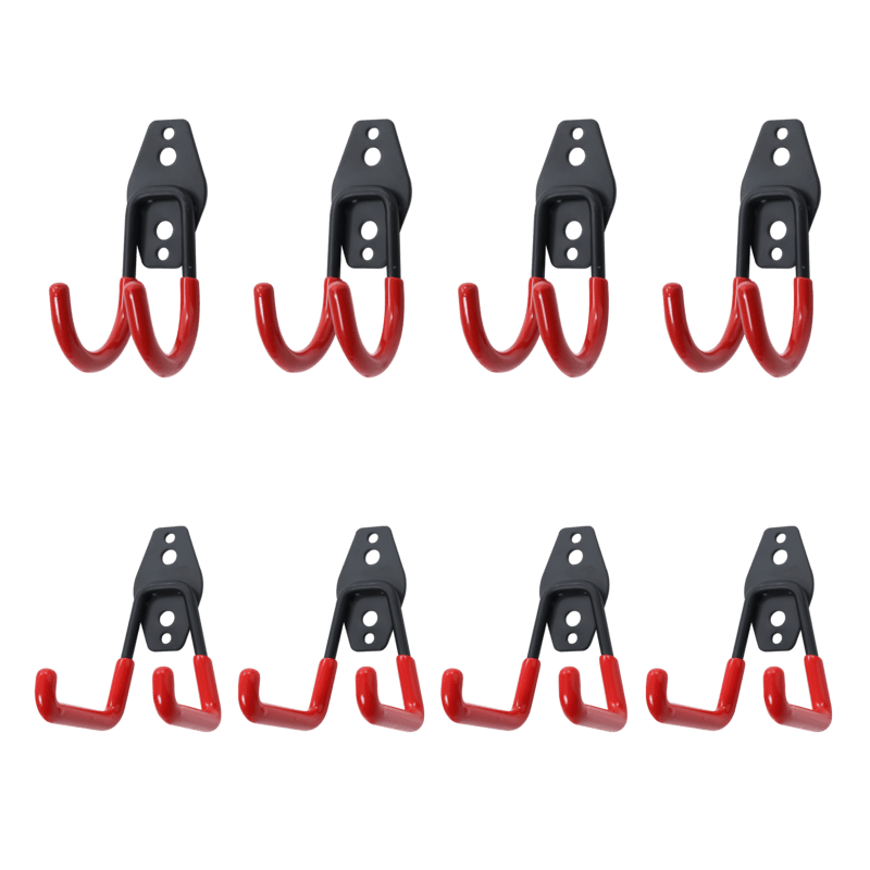 8pc Garage Hook Storage Set - Red 8pc Garage Hook Storage Set - Red