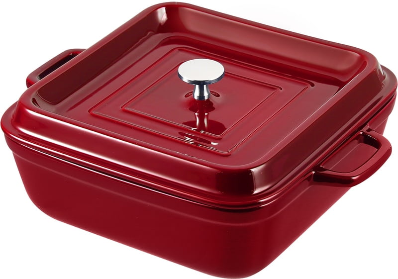 Stoneware Sq Covered Baker Red Stoneware Sq Covered Baker Red