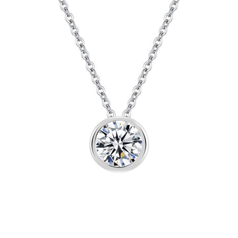 Sparkling Bezel Solitaire Necklace Sparkling Bezel Solitaire Necklace