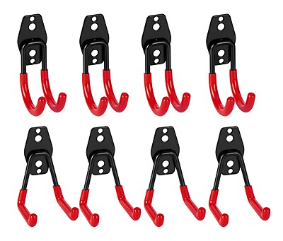 8pc Garage Hook Storage Set - Red 1