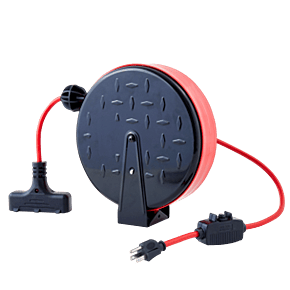 Retractable Extension Cord Reel - Red