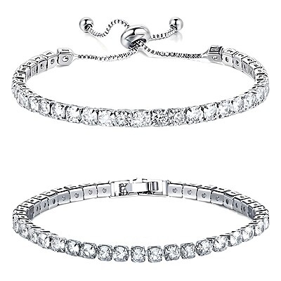 Sparkling Tennis Bracelet Duo