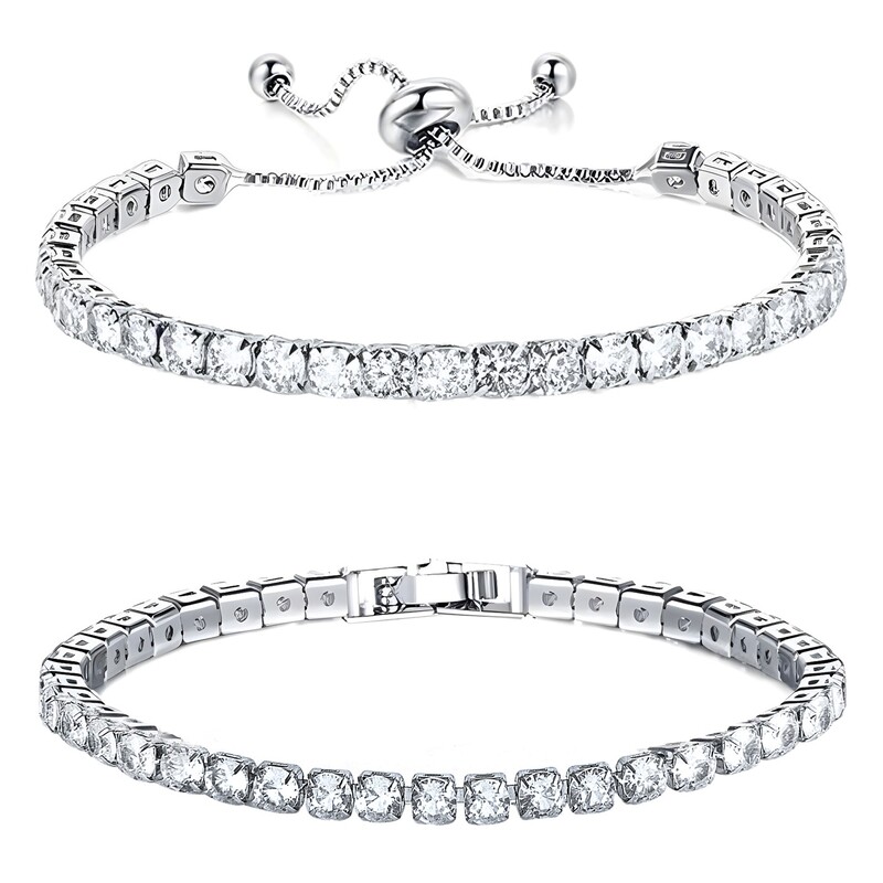 Sparkling Tennis Bracelet Duo Sparkling Tennis Bracelet Duo