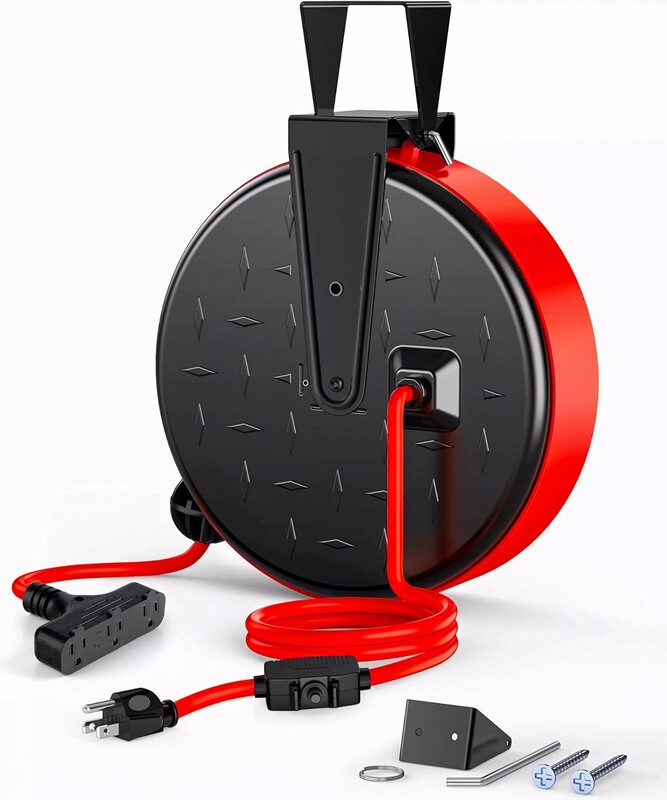 Retractable Extension Cord Reel – Red 1