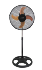 Brentwood 3-Speed 12” Oscillating Stand Fan, Black
